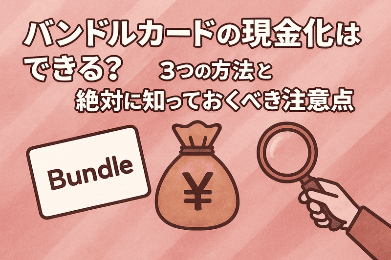 バンドルカードの現金化はできる?3つの方法と絶対に知っておくべき注意点