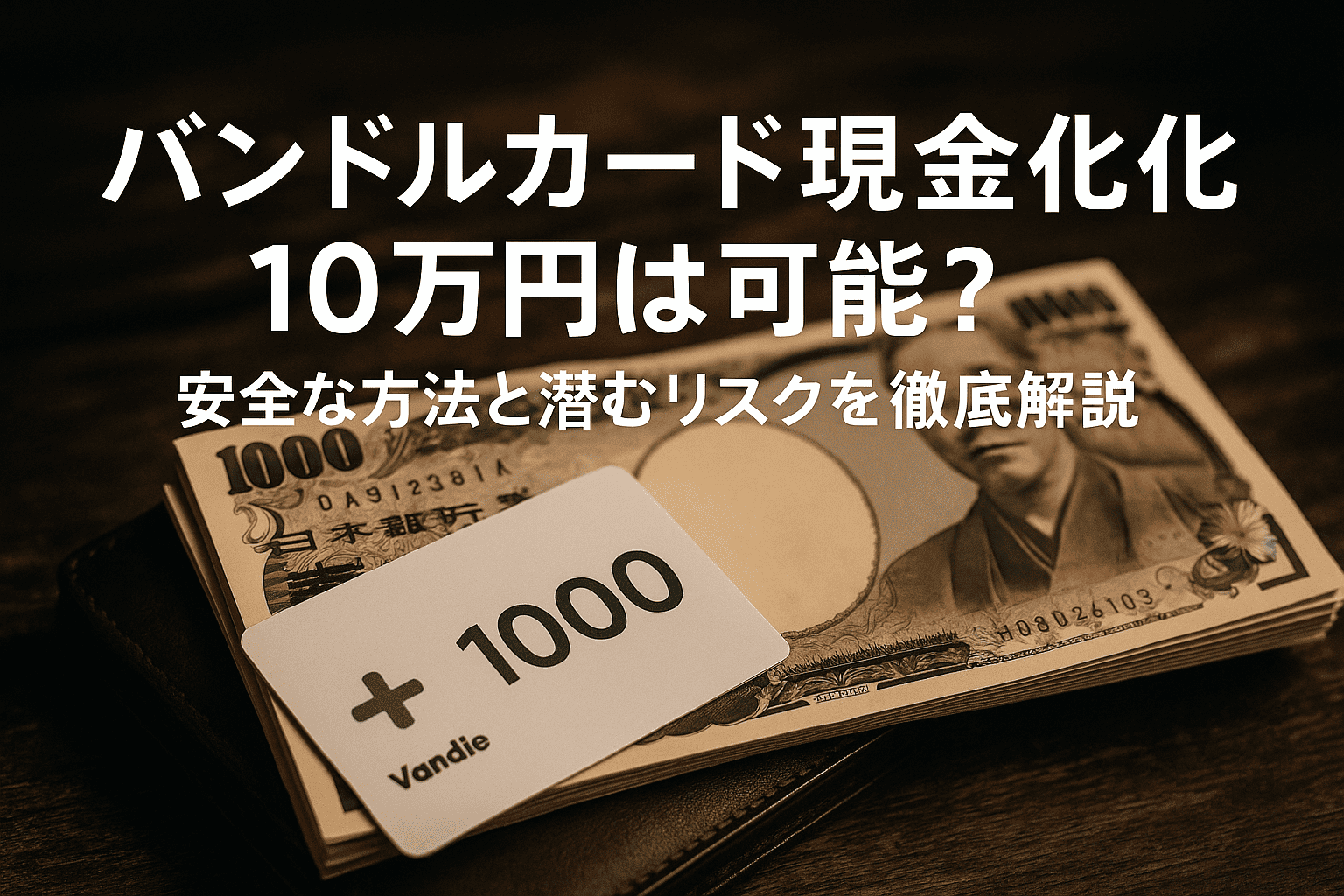 バンドルカード現金化10万円は可能？安全な方法と潜むリスクを徹底解説